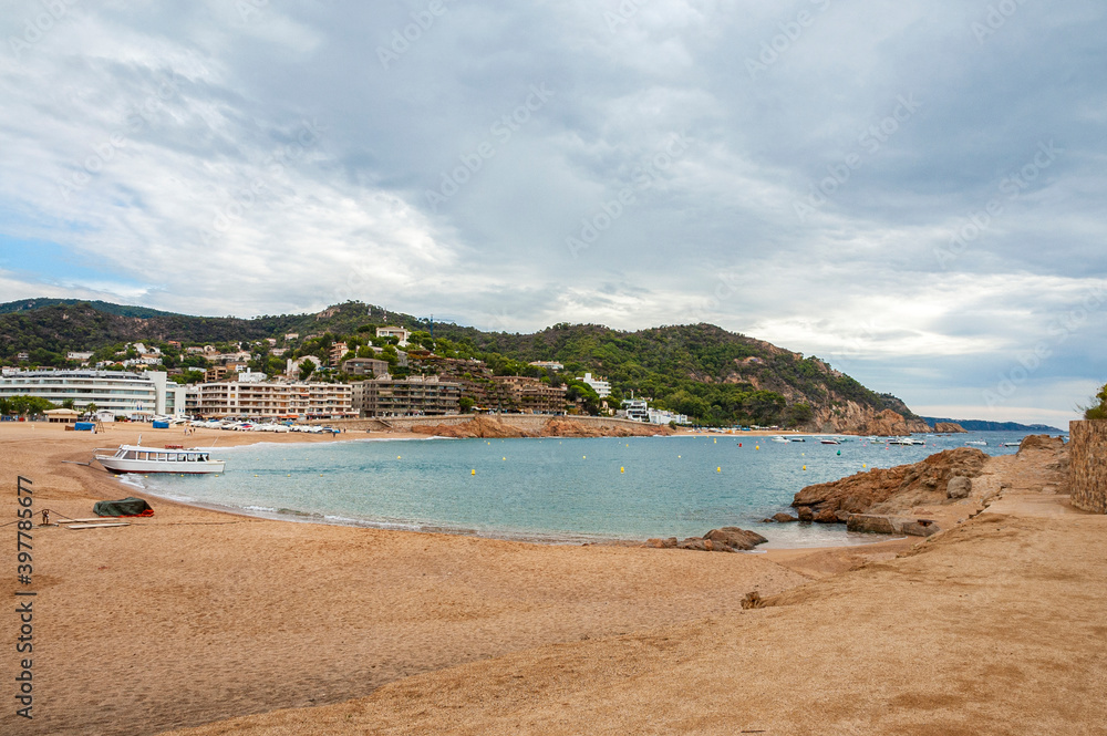 View of The Platja Gran beach, Tossa de Mar, Catalonia, Spain View of The Platja Gran beach, Tossa de Mar, Catalonia, Spain