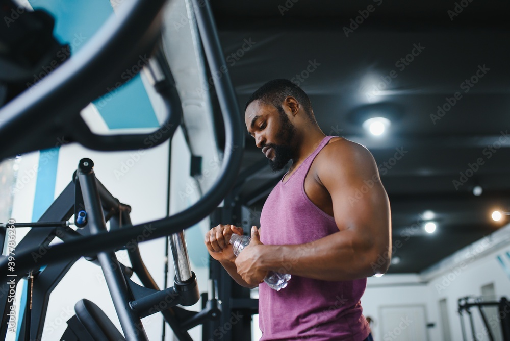 african american man in the gym african american man in the gym