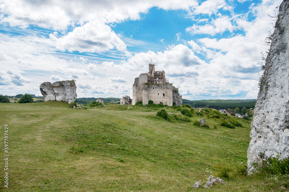 Mirow medieval castle ruins  in Silesia, Poland