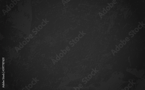 Design wiped a dirty board. Realistic blank black chalkboard. Background for school or restaurant menu design. Old texture, can use as background. Black board. Vector illustration