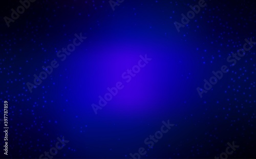 Dark BLUE vector texture with milky way stars.