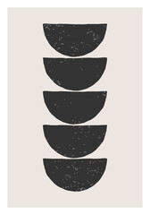 Papier peint photo Minimaliste art Composition manuscrite tendance aux formes douces  © C Design Studio