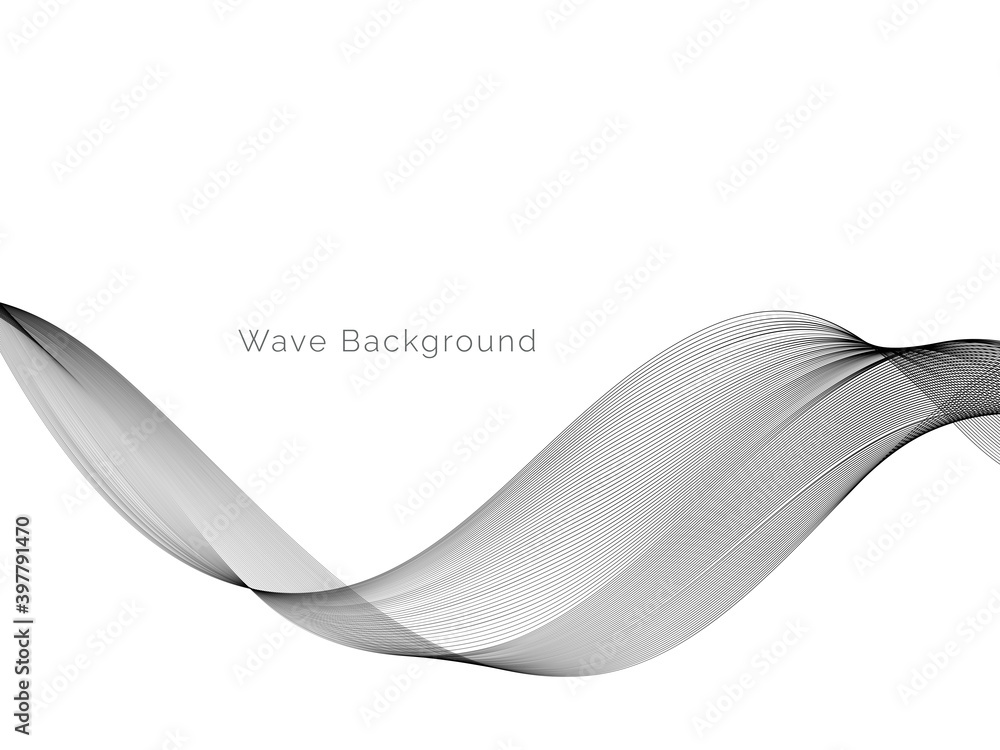 Vector abstract wave smooth illustration background. wavy smoke