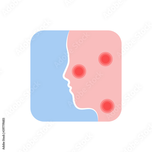 head silhouette with ear, nose, throat, ent icon