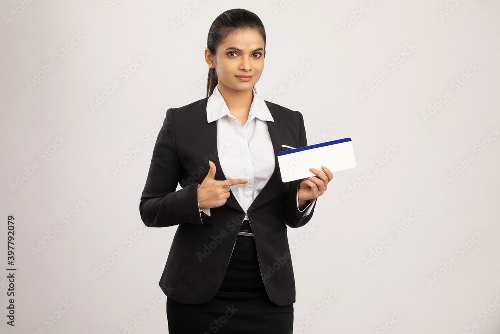 Female Professional Ready For Her Business Trip In Studio shot Female Professional Ready For Her Business Trip In Studio shot