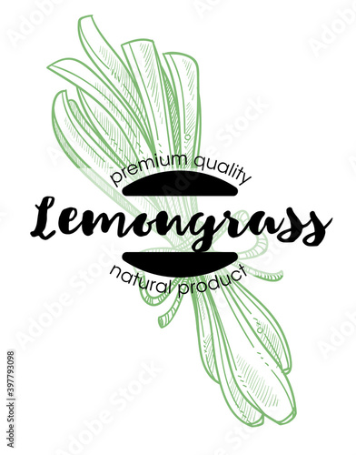 Lemongrass premium quality natural product label