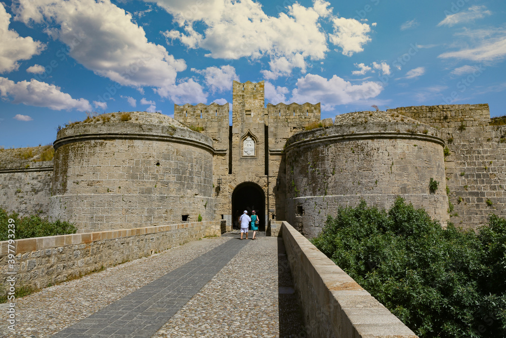 Fototapeta premium Ancient part off Rhodes city - Rhodes Island - Greece,mediterranean,Europe 