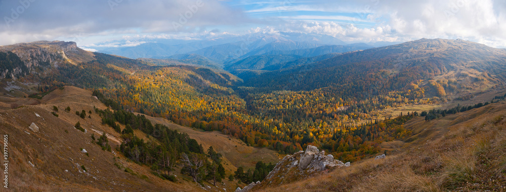 Autumn in the mountains of Adygea. October.