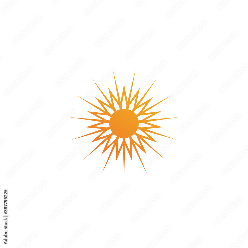 Fototapeta premium Sun Vector illustration Icon Logo Template design
