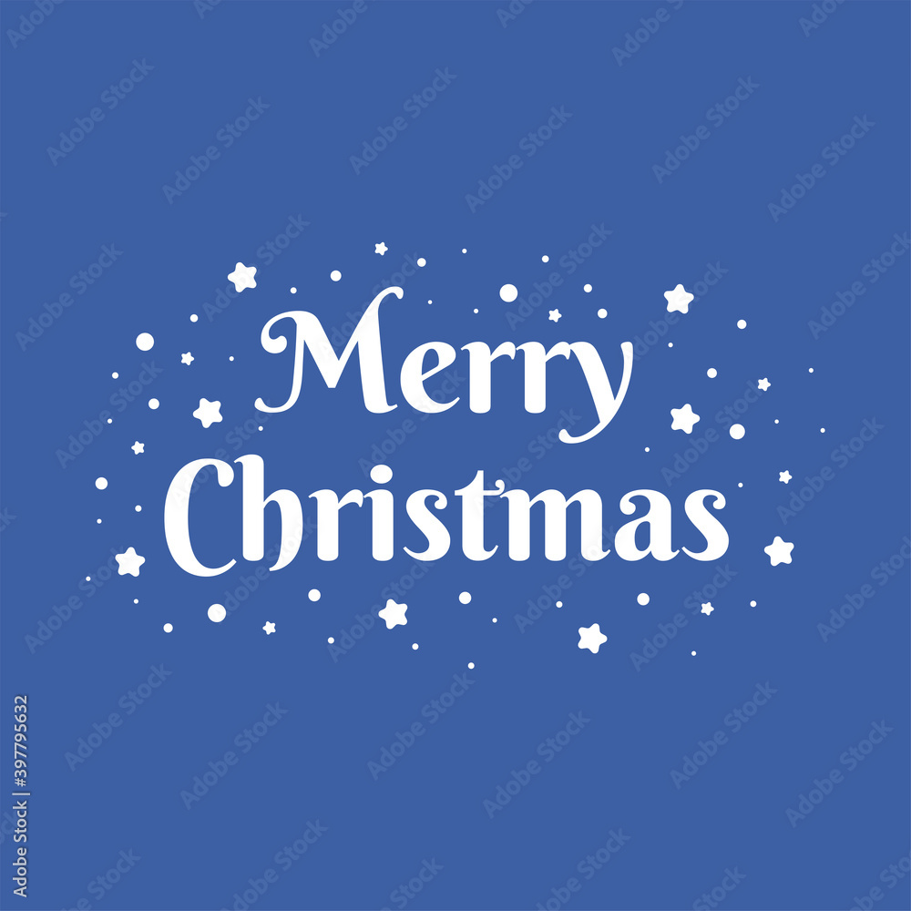 Merry Christmas greeting card, vector illustration.