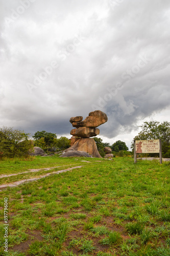 Natural balancing rocks in Epworth outside Harare, Zimbabwe photo