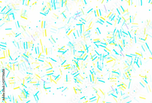 Light Blue  Green vector texture with colored lines  dots.