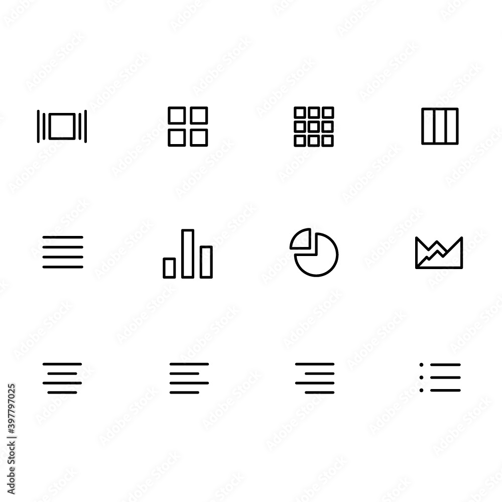 Vector simple icon set Vector simple icon set