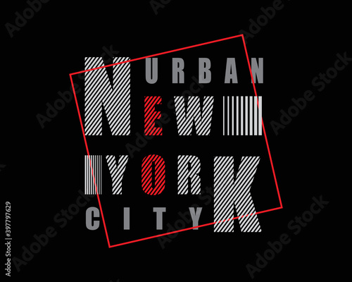Modern graphic vector illustration of lettering, new york fashion, perfect for the design of t-shirts, clothes, hoodies and other fashions