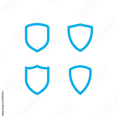 shield flat icon vector illustration