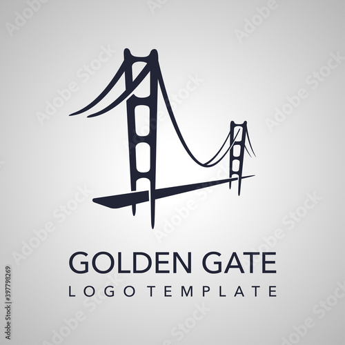 Golden Gate logo - abstract silhouette of bridge