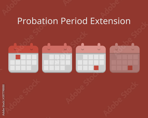 probation period extension to extend more working time for new employee vector