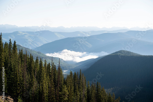 foggy mountains in the morning in colorado © Zach