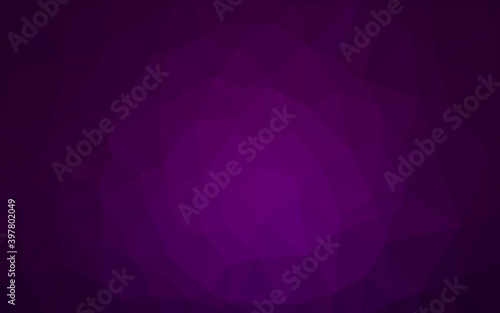 Dark Purple vector abstract mosaic background.