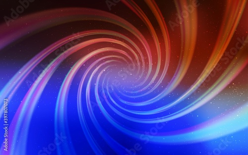 Light Blue, Red vector texture with milky way stars.