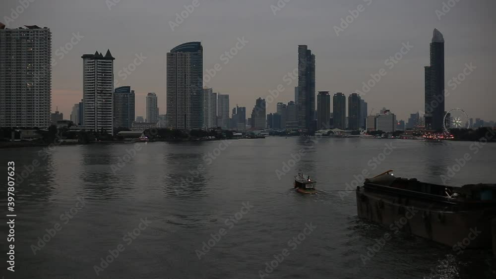 Blurred high angle video background of twilight light, colorful morning sky, natural beauty among tall buildings in capital Blurred high angle video background of twilight light, colorful morning sky, natural beauty among tall buildings in capital