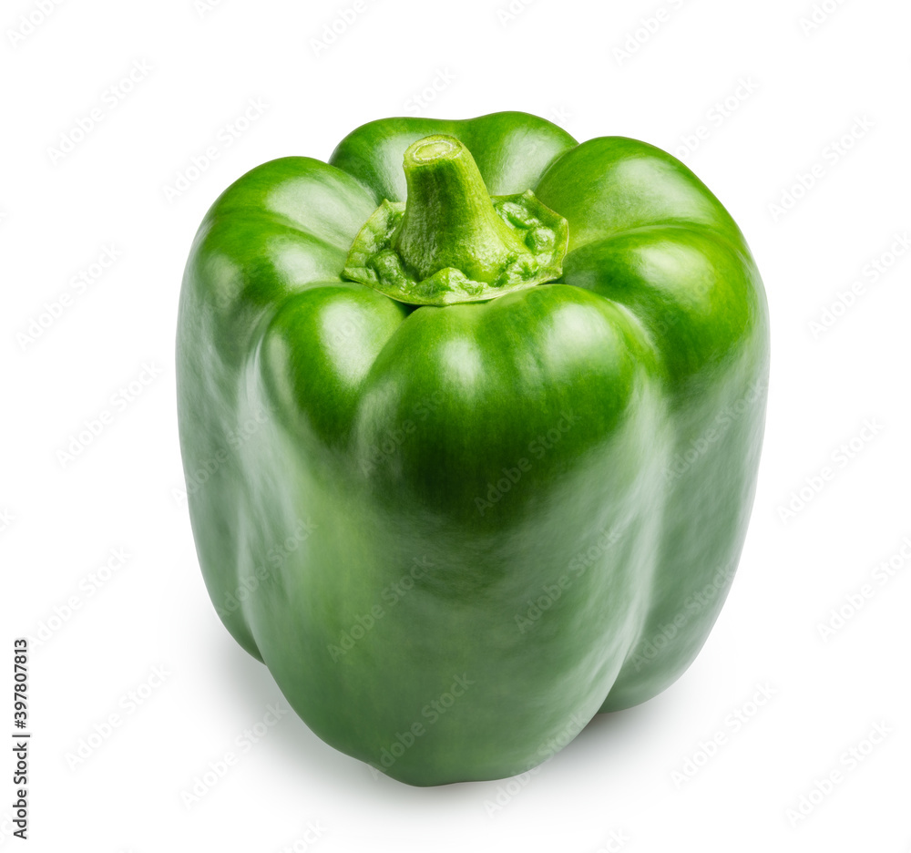 green bell pepper isolated on white green bell pepper isolated on white