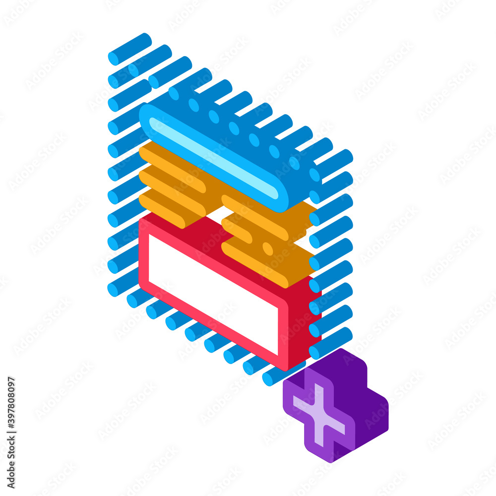 add new article on web site icon vector. isometric add new article on web site sign. color isolated symbol illustration
