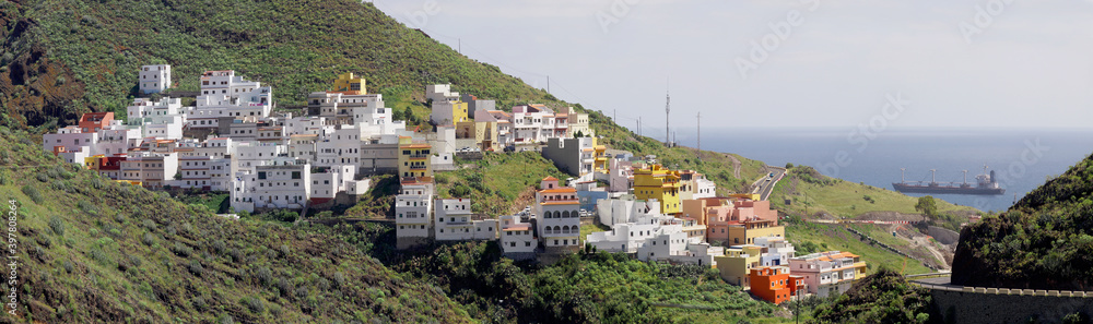 Dorf Taganana im Anaga-Gebirge, Insel Teneriffa, Kanaren, Spanien, Europa, Panorama