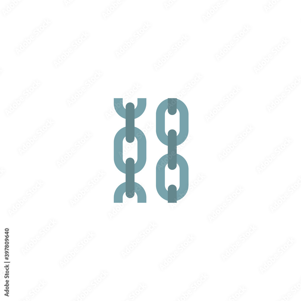 Chain vector isolated icon illustration. Chain icon Chain vector isolated icon illustration. Chain icon