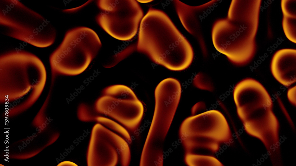 Naklejka premium Fire flames abstract wavy background