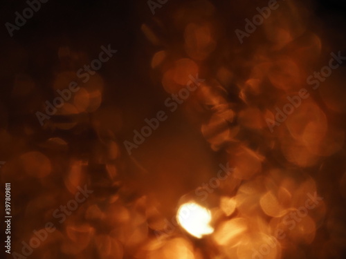 Bokeh background texture image by light bulb, gold ans orange colors ,OLYMPUS DIGITAL CAMERA