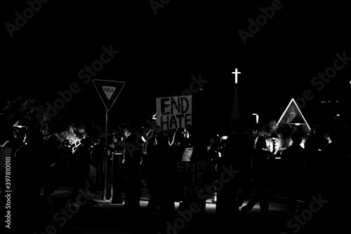 Fotografija end hate sign in black lives matter rally in las vegas