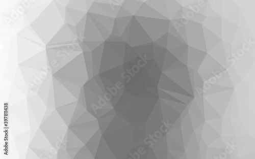 Light Silver, Gray vector triangle mosaic template.