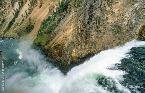 Waterfall in the Grand Canyon of the Yellowstone, USA