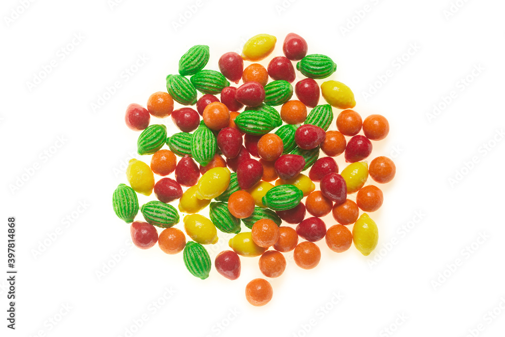 Chewing gums isolated on white background. Chewing gums isolated on white background.