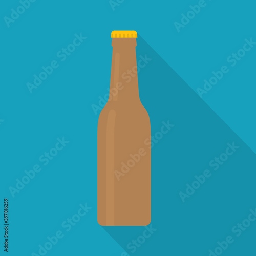 beer bottle icon - vector illustration