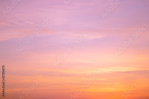 Beautiful twilight pink sky in soft and smooth clouds in the sunset with pastel color background © Hatori_Shisuka