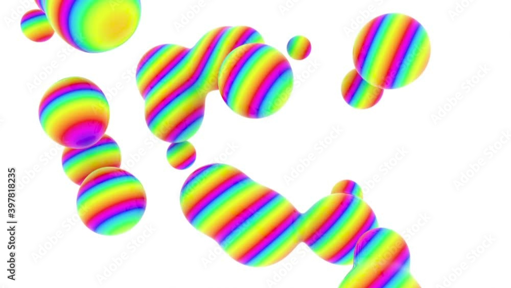 Multi-colored plastic figure. Seamless loop. Multi-colored plastic figure. Seamless loop.