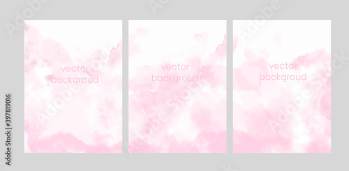 Set of vector watercolour backgrounds.
