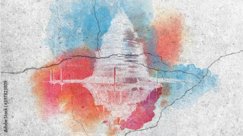 painted flying castle