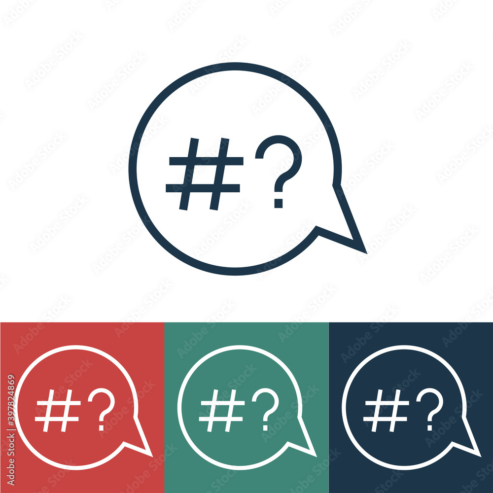 Line icon text cloud with characters Line icon text cloud with characters