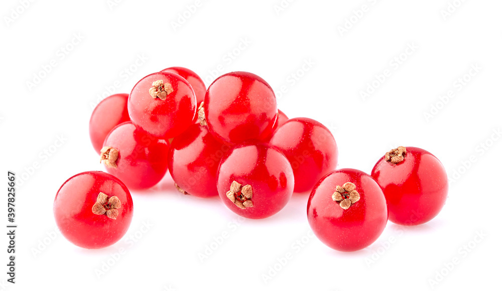 Red currant berries isolated on White Background closeup. Red currant berries isolated on White Background closeup.