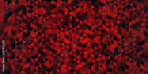 red and black abstract triangle pattern banner design