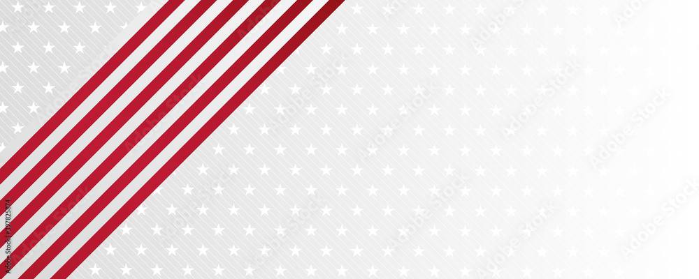 Waving American Stars and Stripes made in two colors isolated on white Waving American Stars and Stripes made in two colors isolated on white