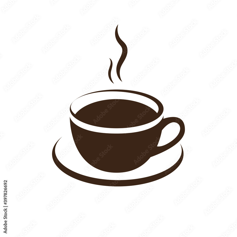 Coffee cup icon on white background. Vector Illustration Coffee cup icon on white background. Vector Illustration