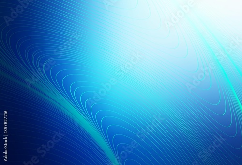 Dark BLUE vector background with lines.