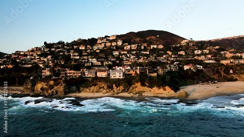 Flying at Laguna Beach during golden hour photo