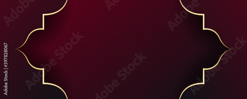 Gold red abstract islamic background