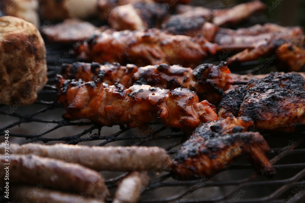 A traditional South African braai. This photo has selective focus. A traditional South African braai. This photo has selective focus.