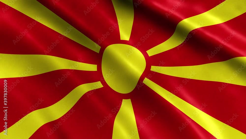 Macedonia National Flag Country Banner Waving 3D Loop Animation. High Quality 4K Resolution. Macedonia National Flag Country Banner Waving 3D Loop Animation. High Quality 4K Resolution.
